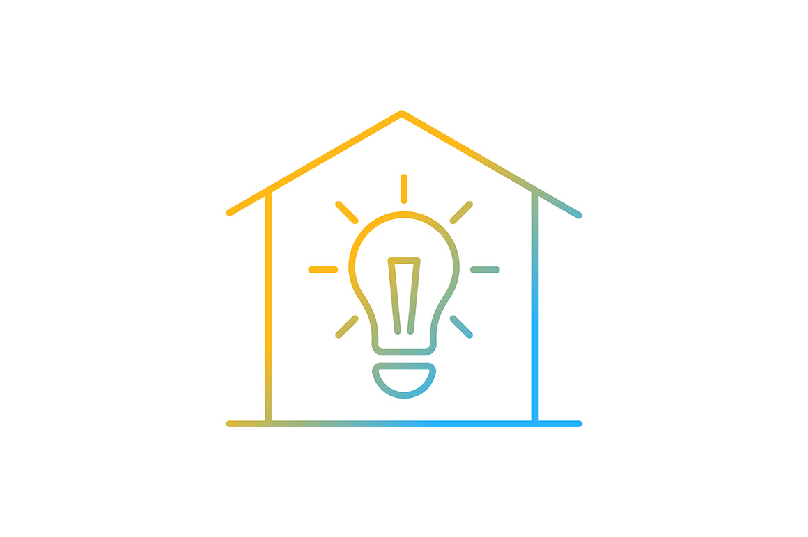 Building safety requirements gradient icons set for dark and light mode