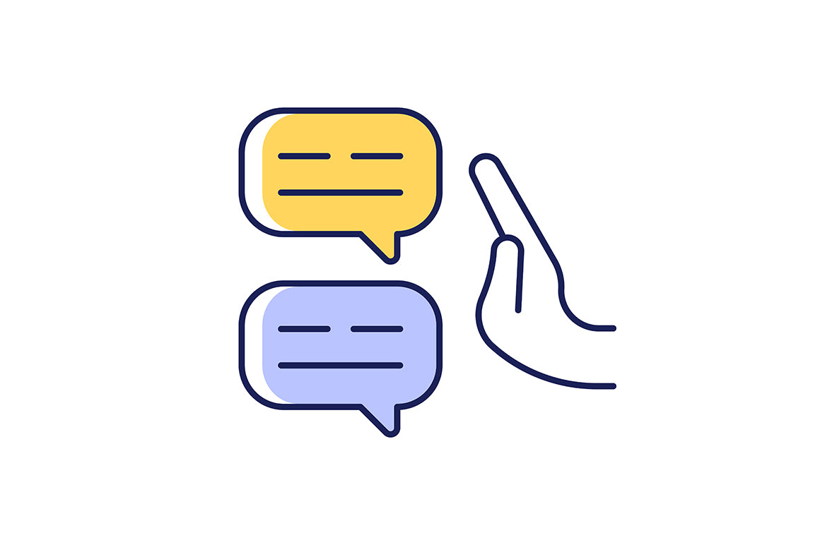 Critical thinking RGB color icons set
