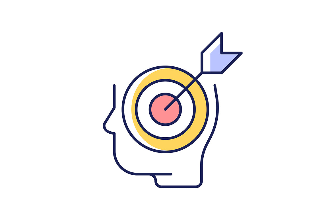 Critical thinking RGB color icons set