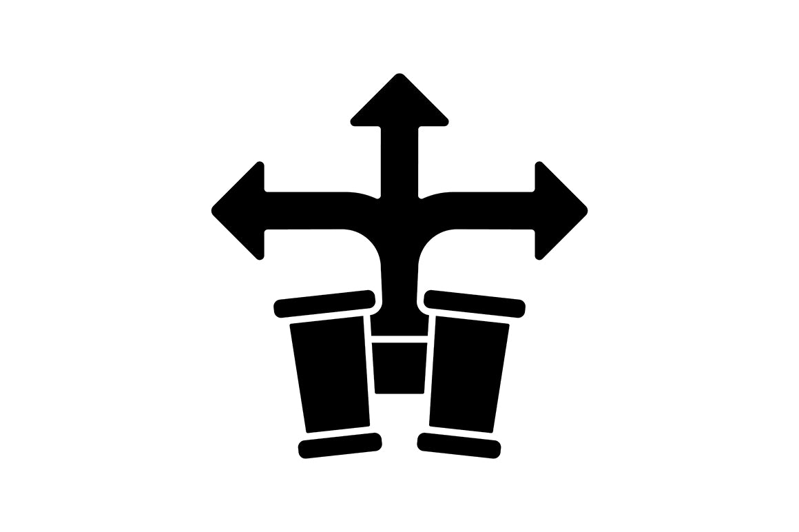 Critical thinking black glyph icons set on white space