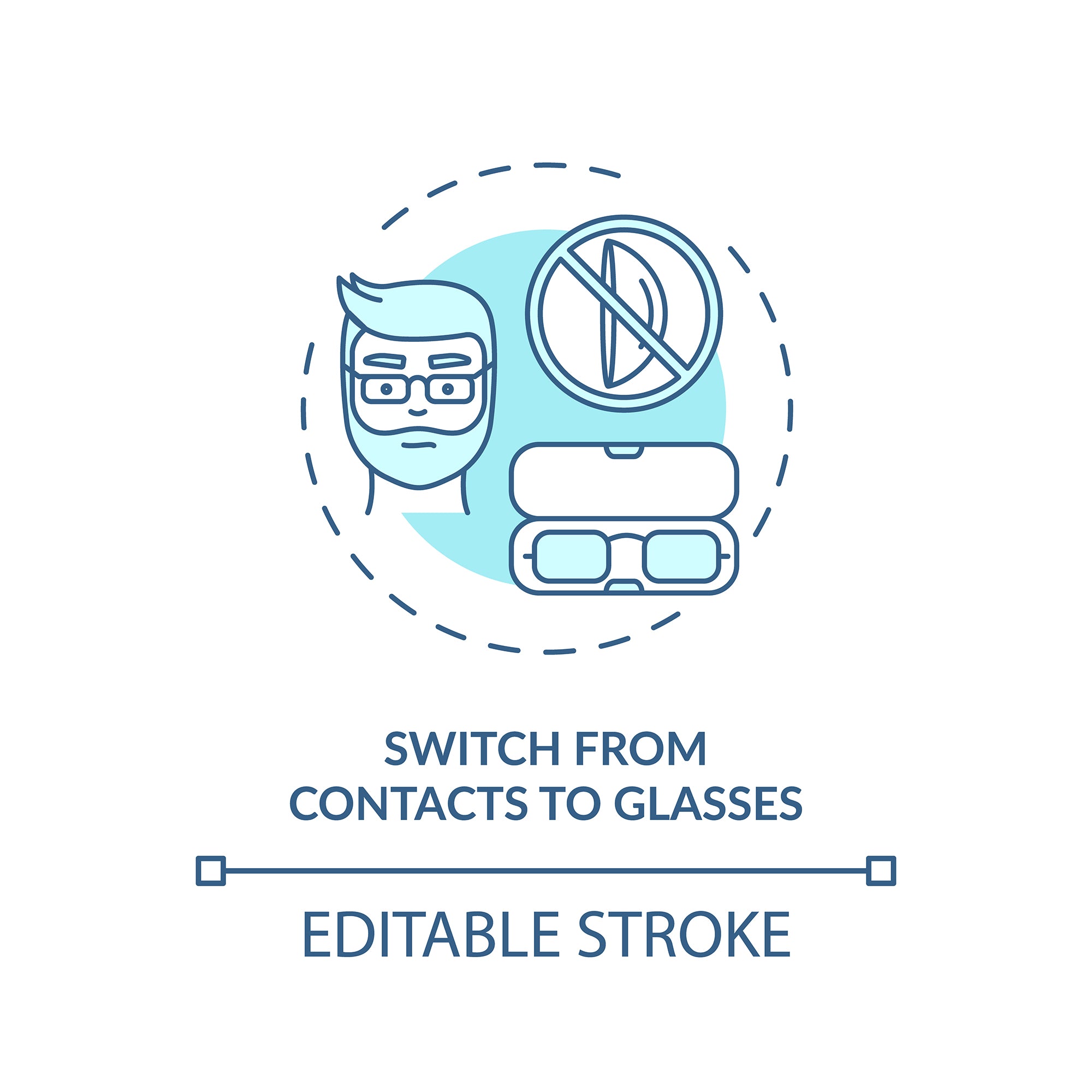 Eye health concept icons bundle