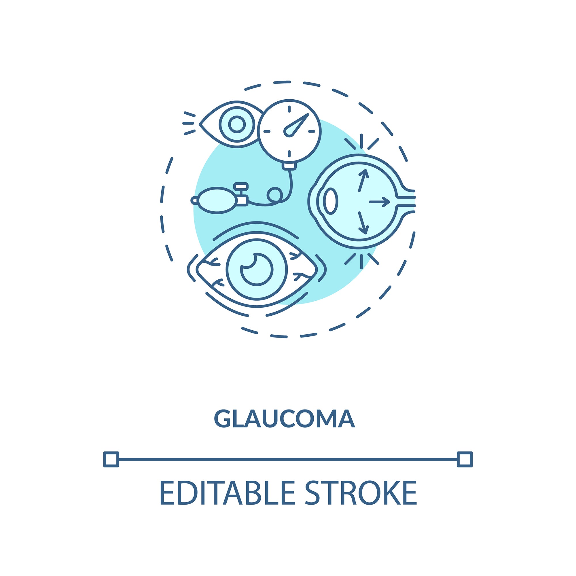 Eye health concept icons bundle