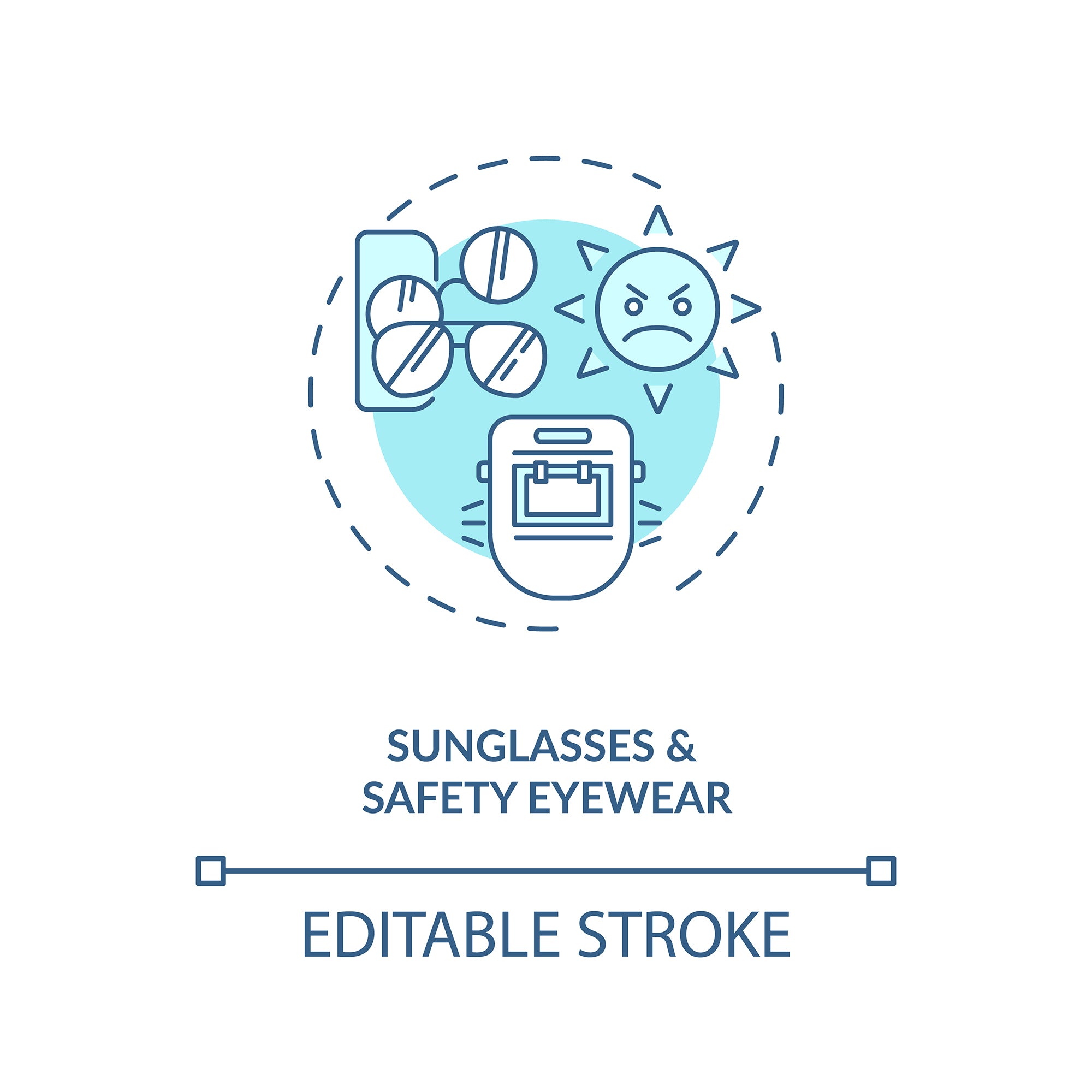 Eye health concept icons bundle