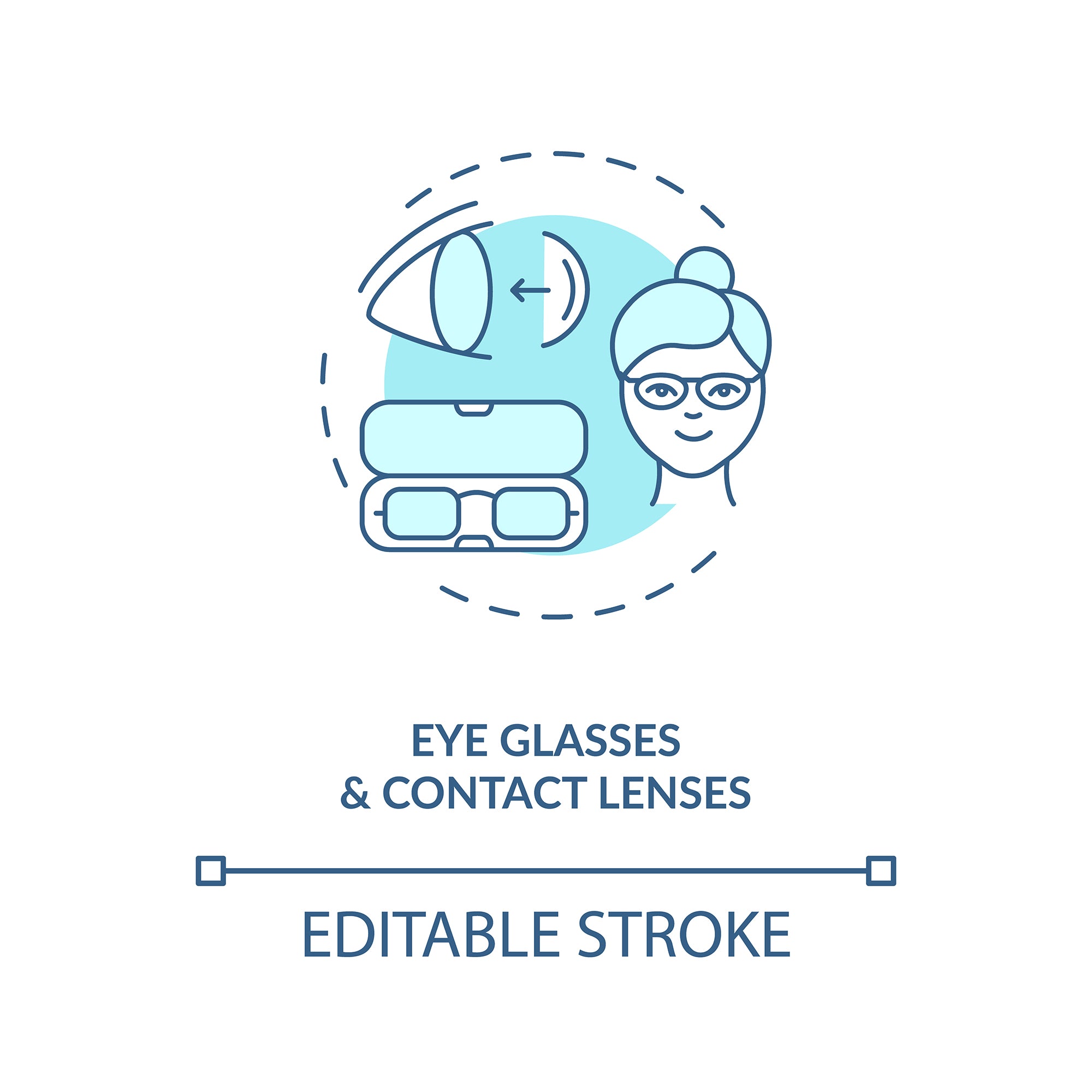 Eye health concept icons bundle