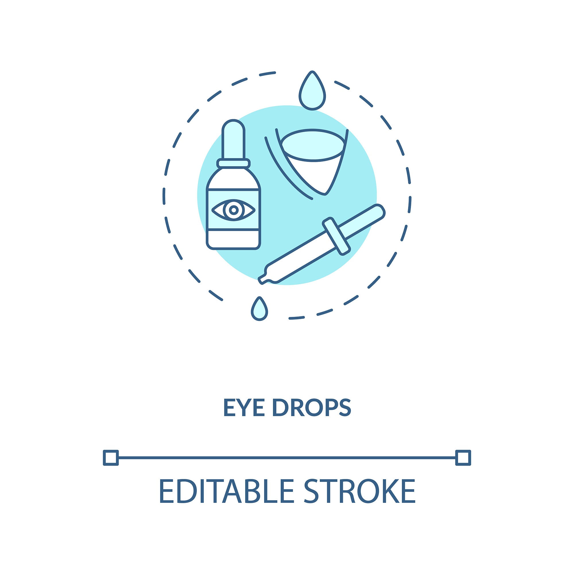 Eye health concept icons bundle