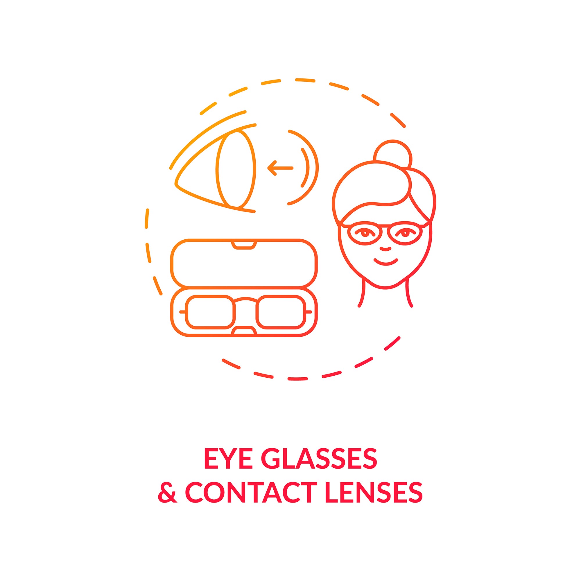 Eye health concept icons bundle