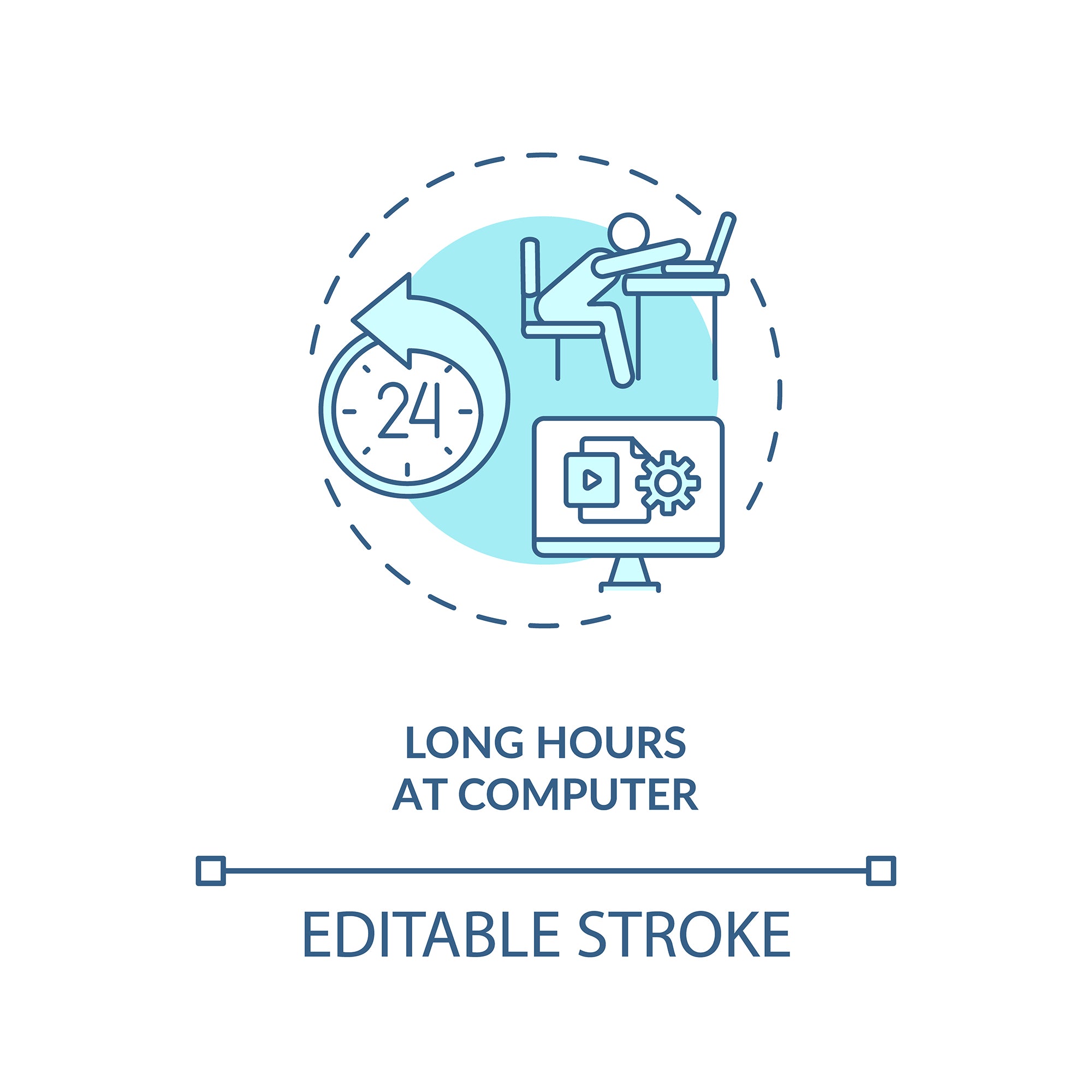 Eye health concept icons bundle