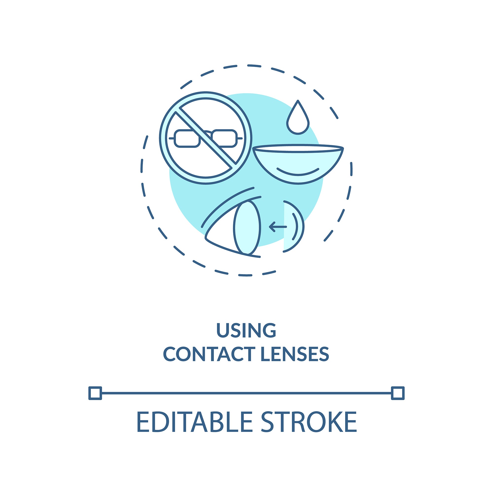 Eye health concept icons bundle