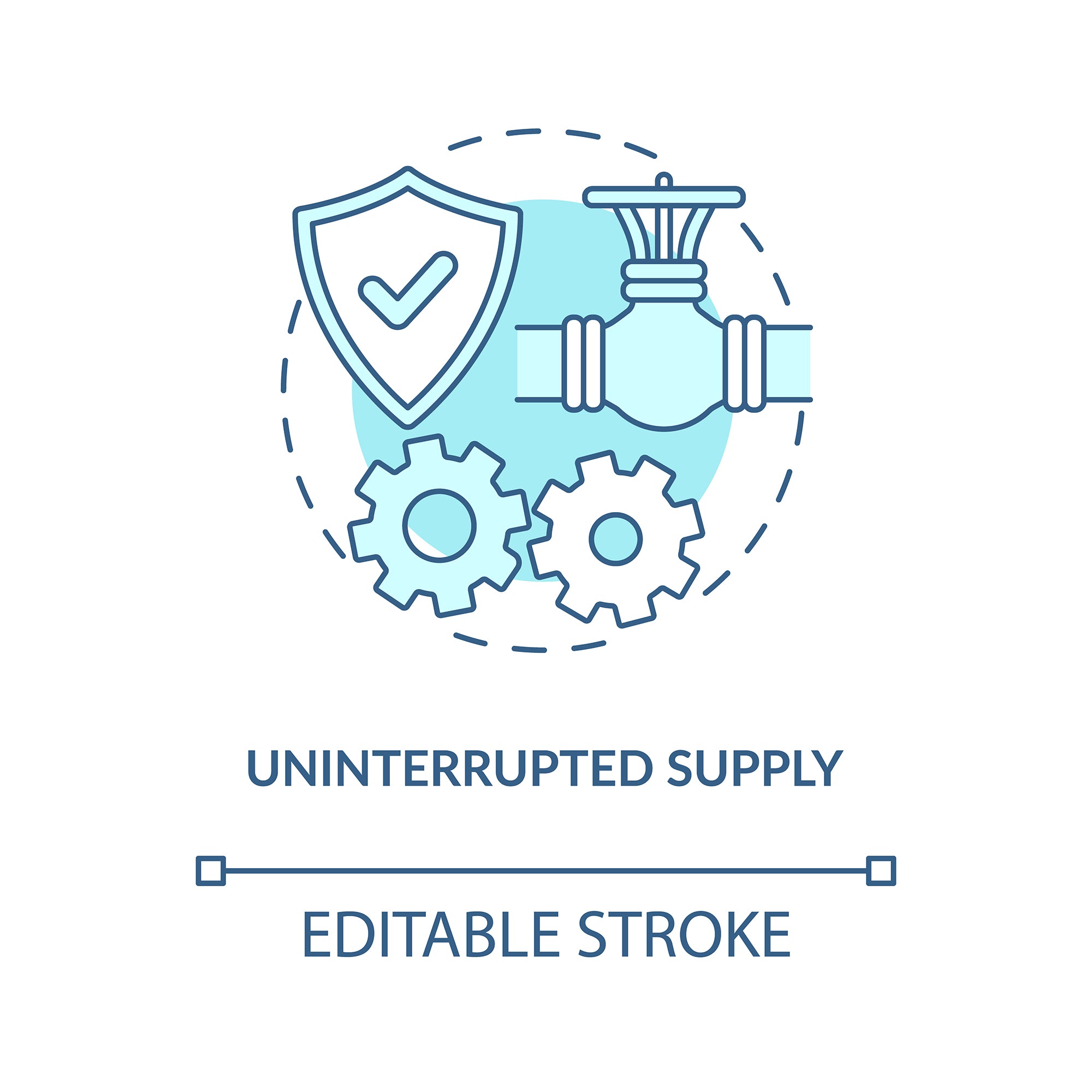 Energy security concept icons bundle