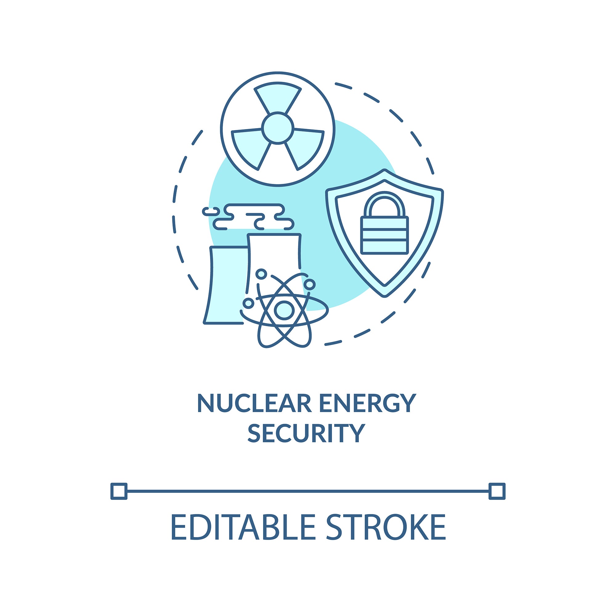 Energy security concept icons bundle