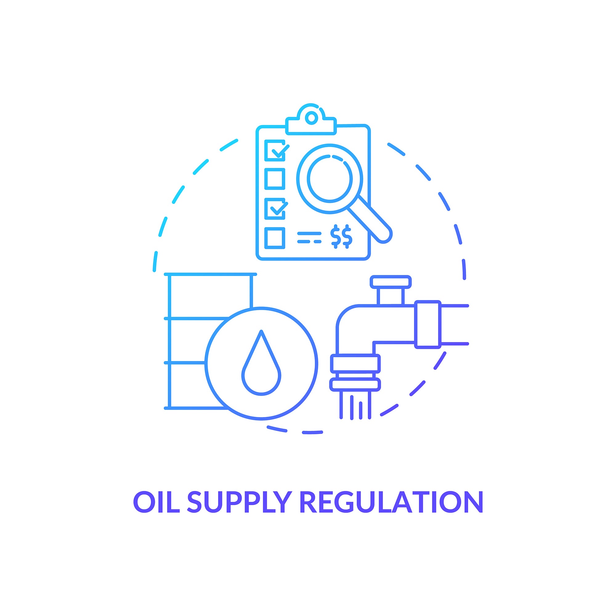Energy security concept icons bundle