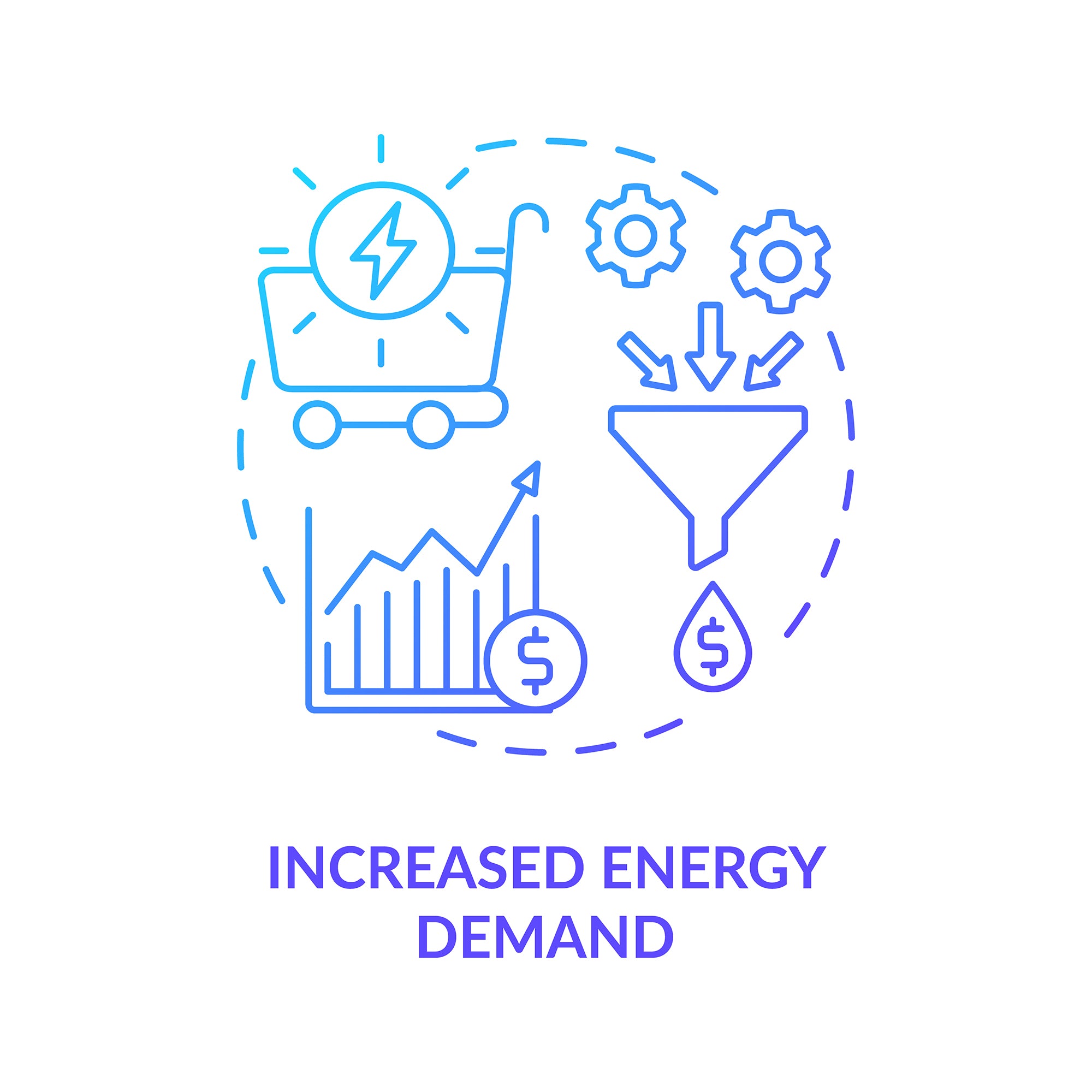 Energy security concept icons bundle