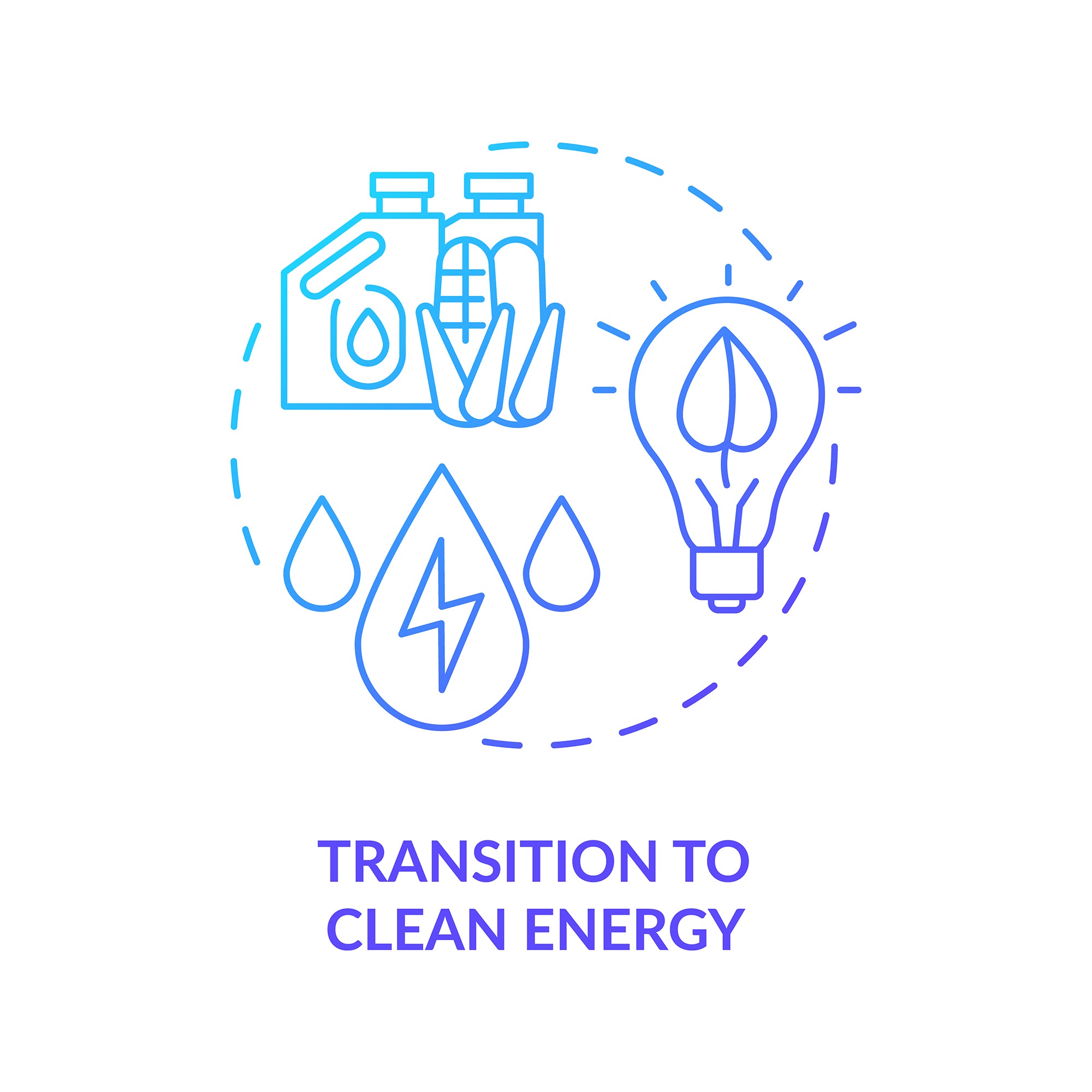 Energy security concept icons bundle