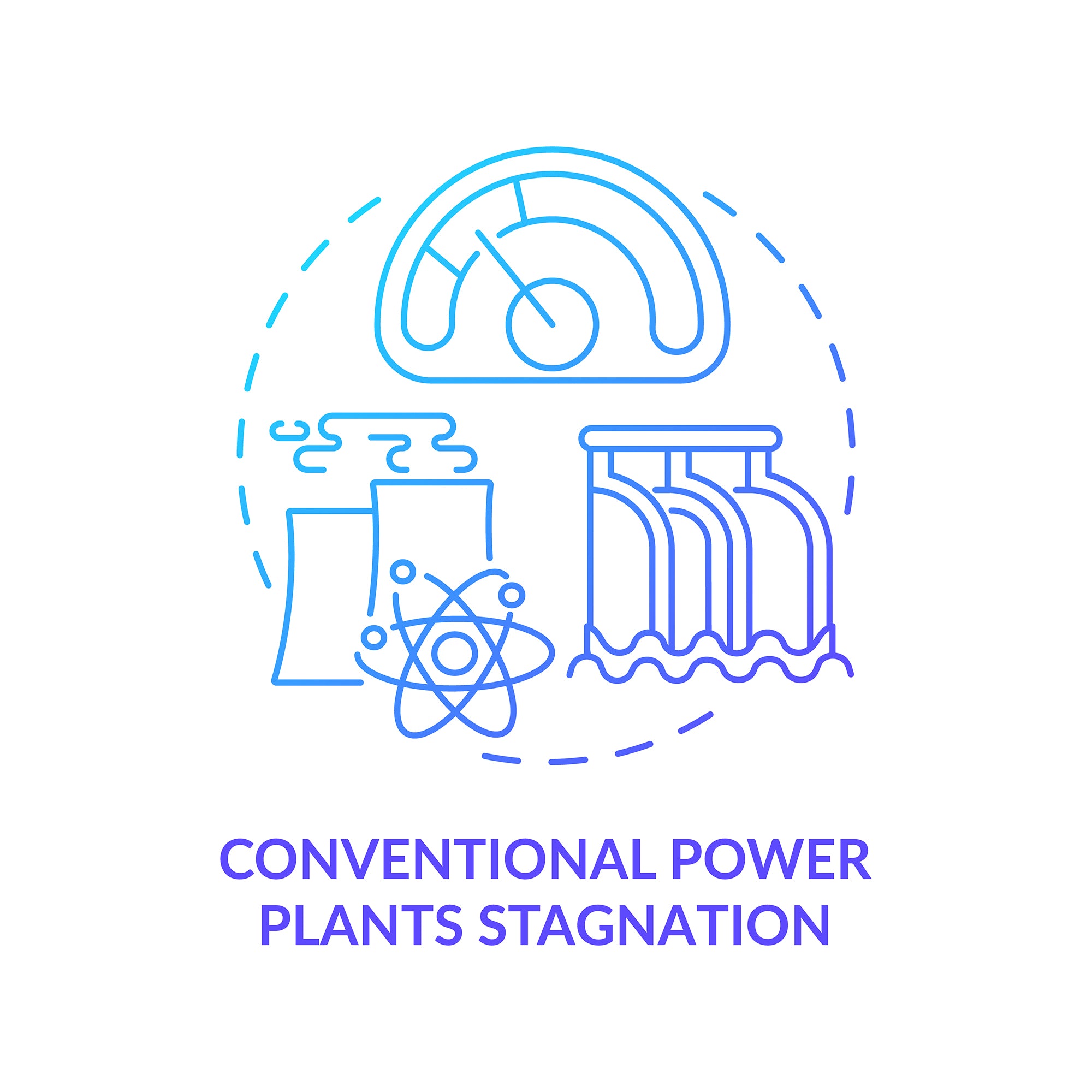 Energy security concept icons bundle
