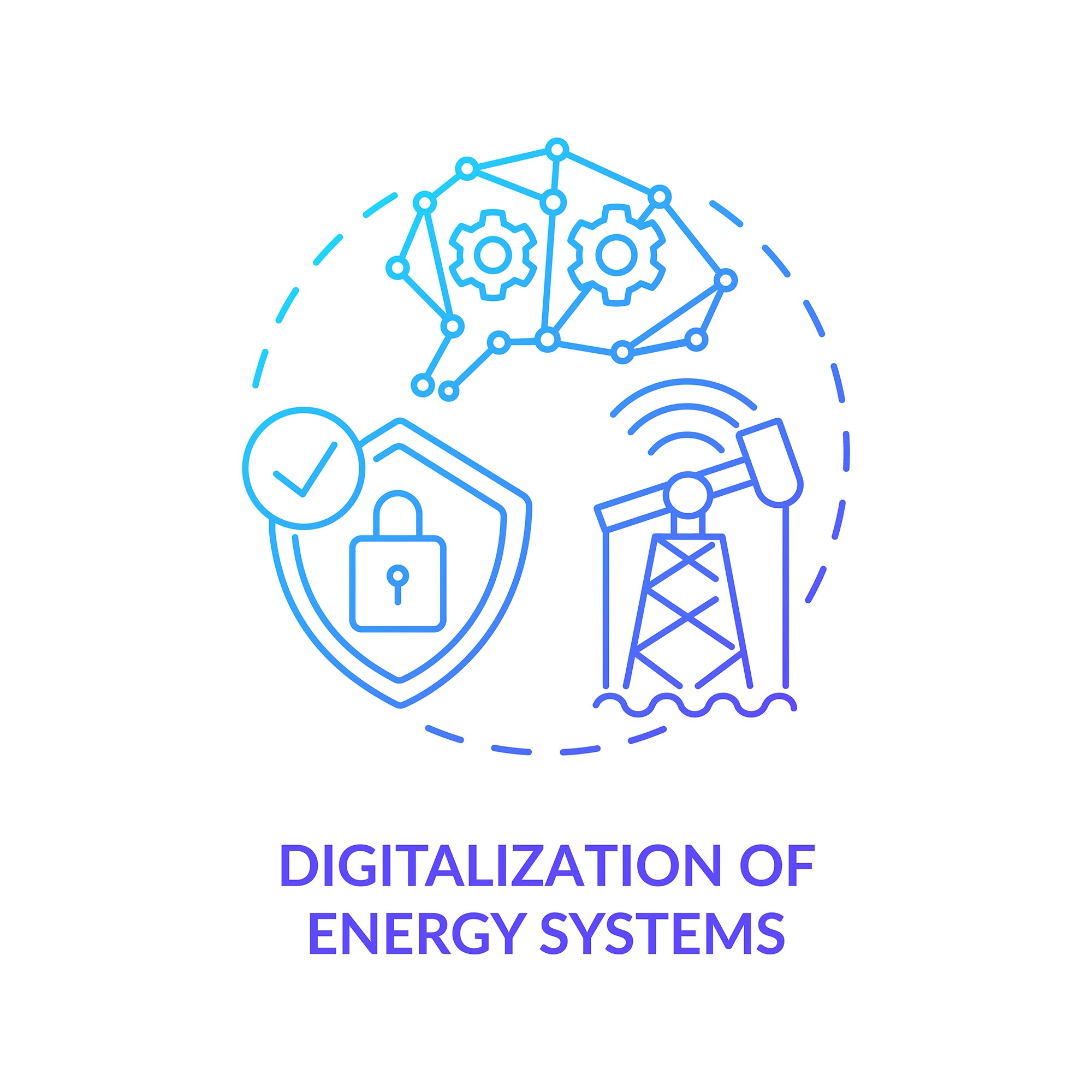 Energy security concept icons bundle