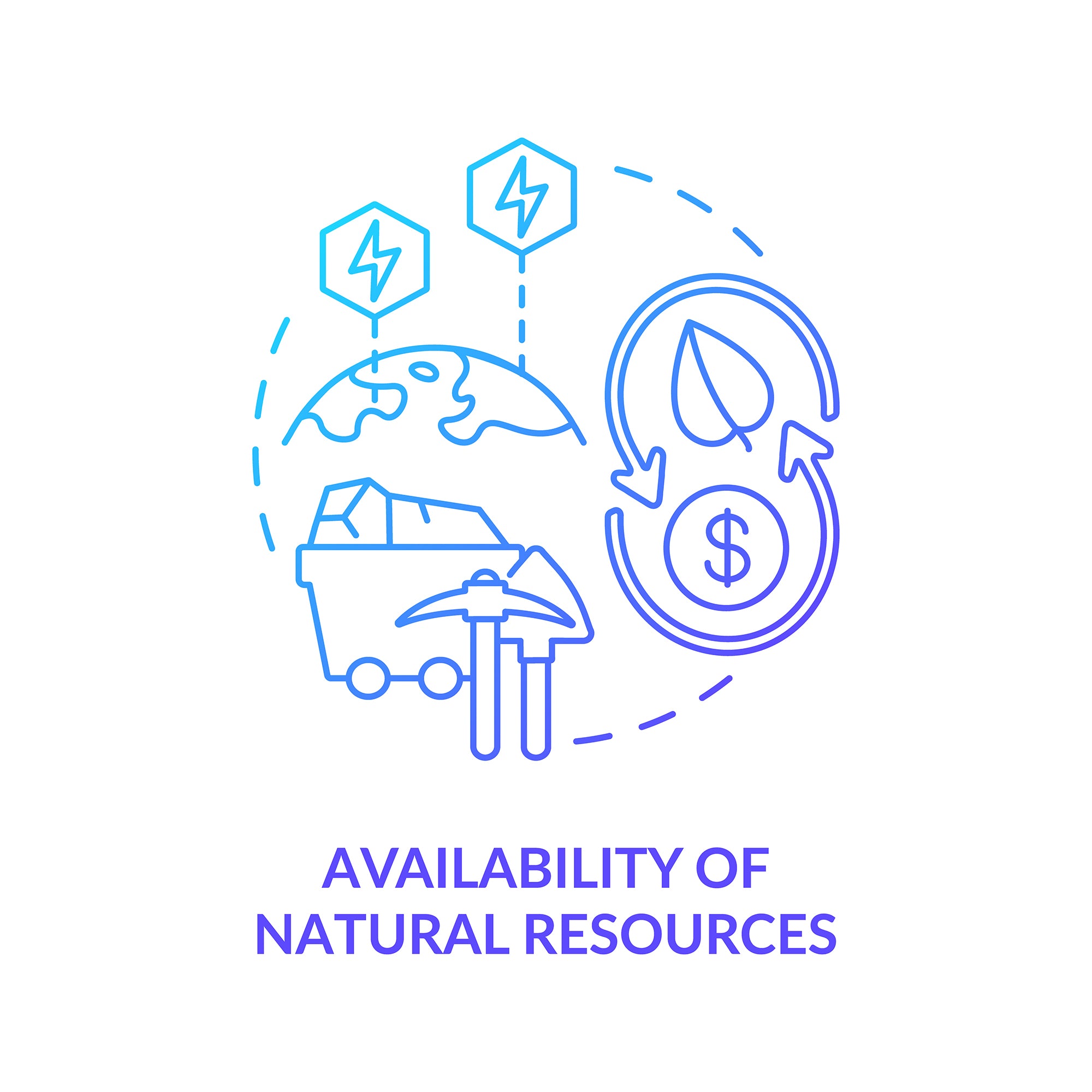 Energy security concept icons bundle