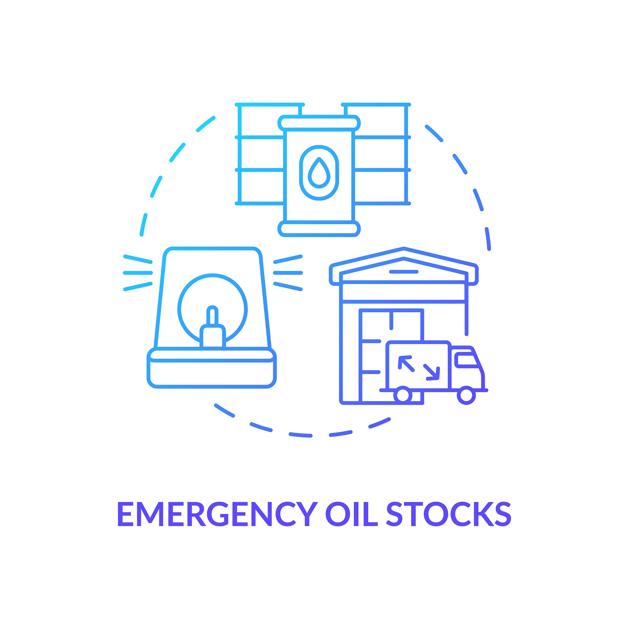 Energy security concept icons bundle