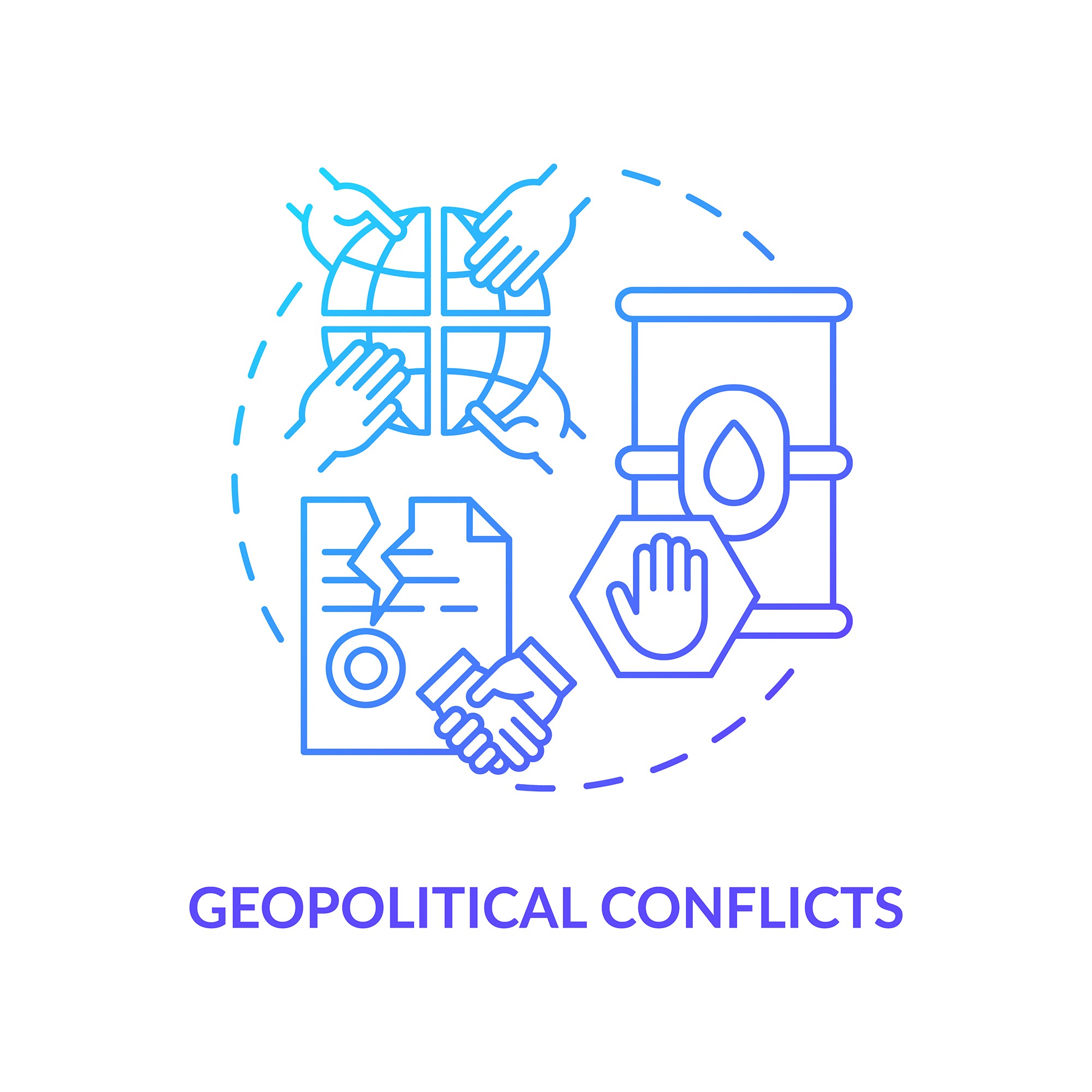 Energy security concept icons bundle