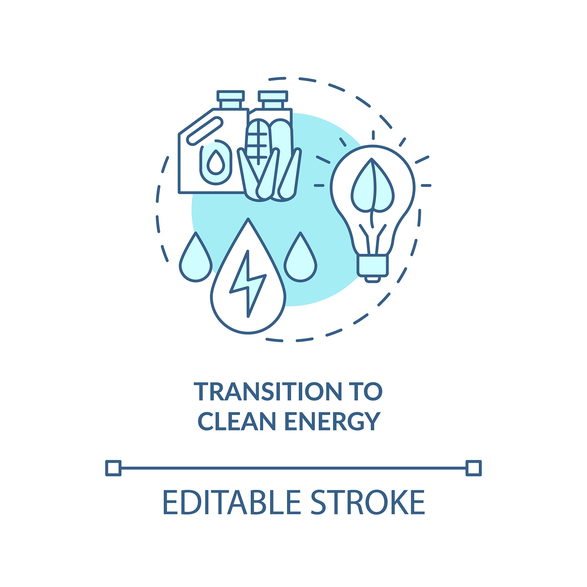 Energy security concept icons bundle