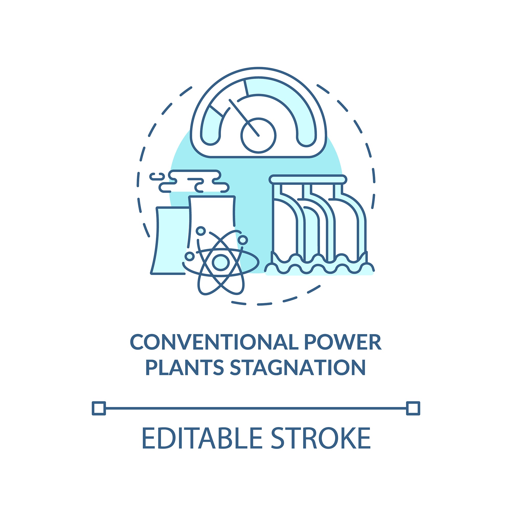 Energy security concept icons bundle