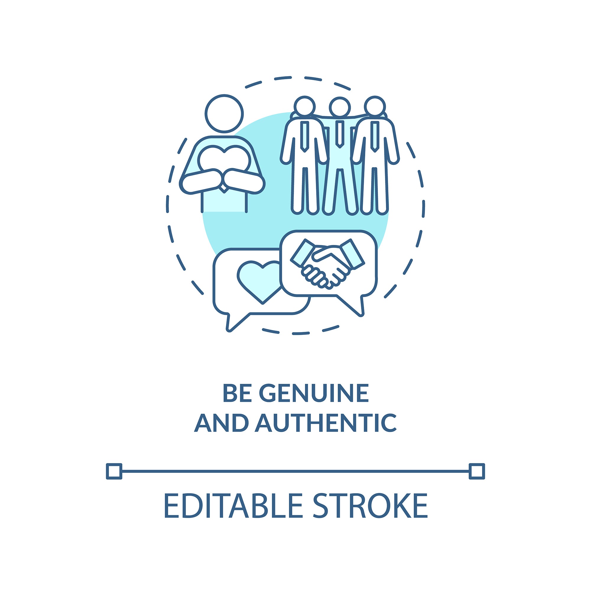 Personal brand concept icons bundle