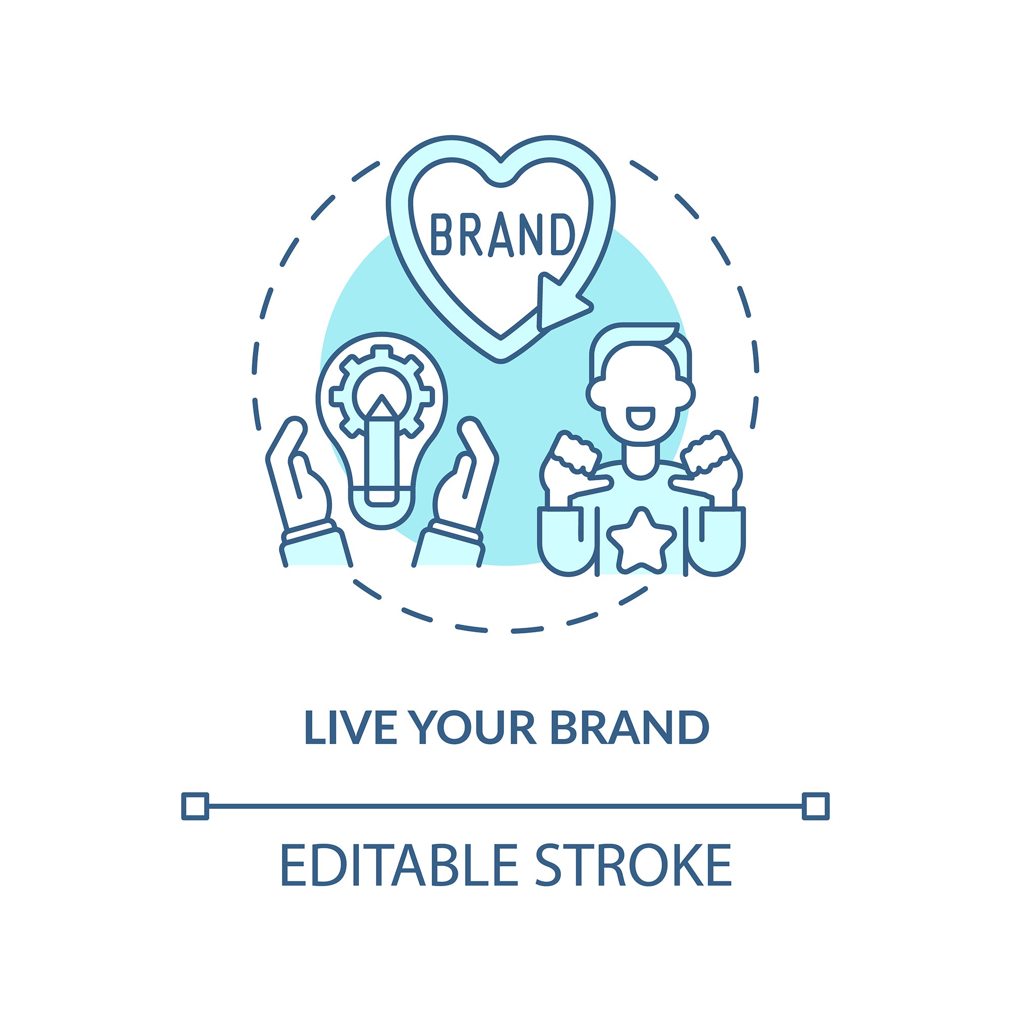 Personal brand concept icons bundle
