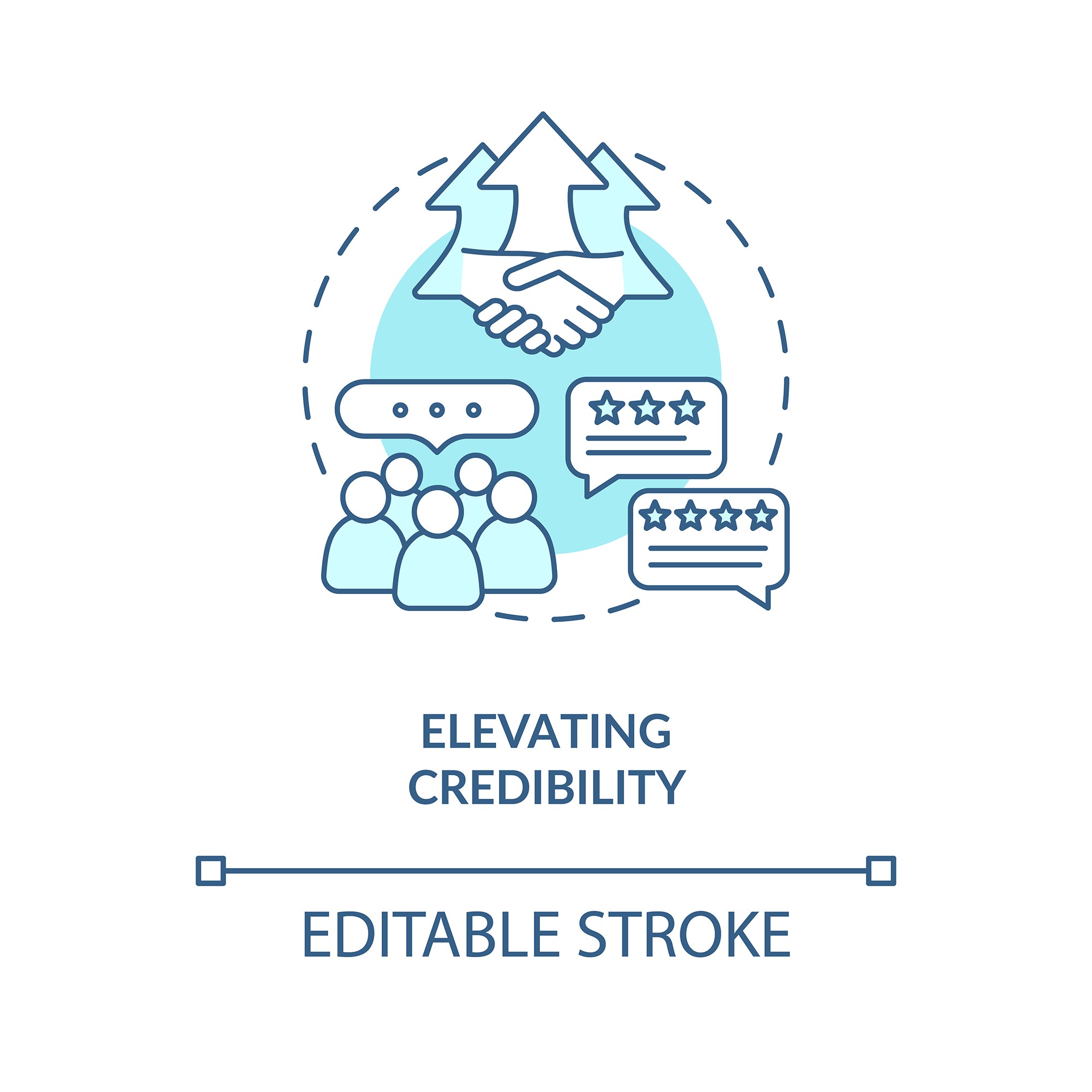 Personal brand concept icons bundle
