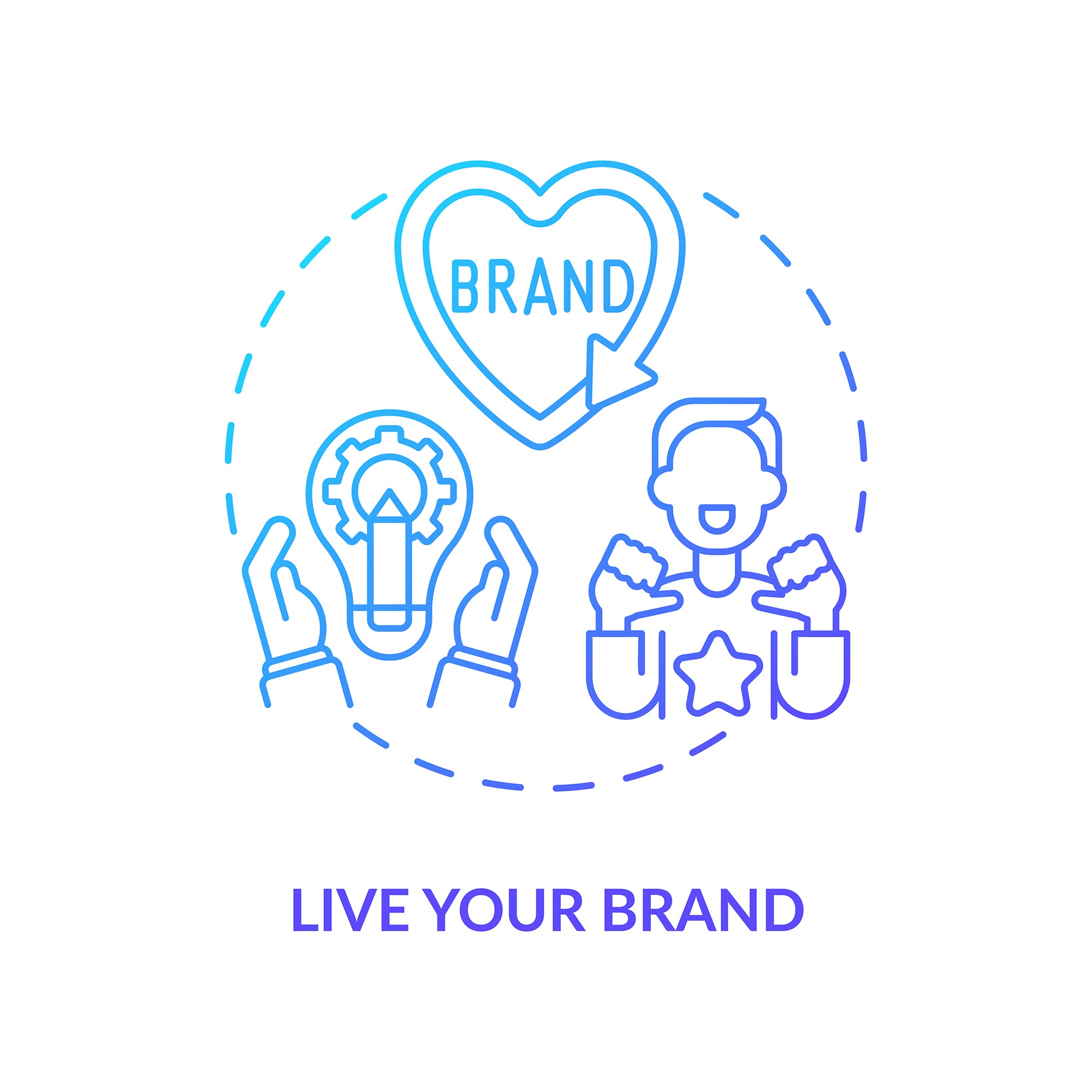 Personal brand concept icons bundle