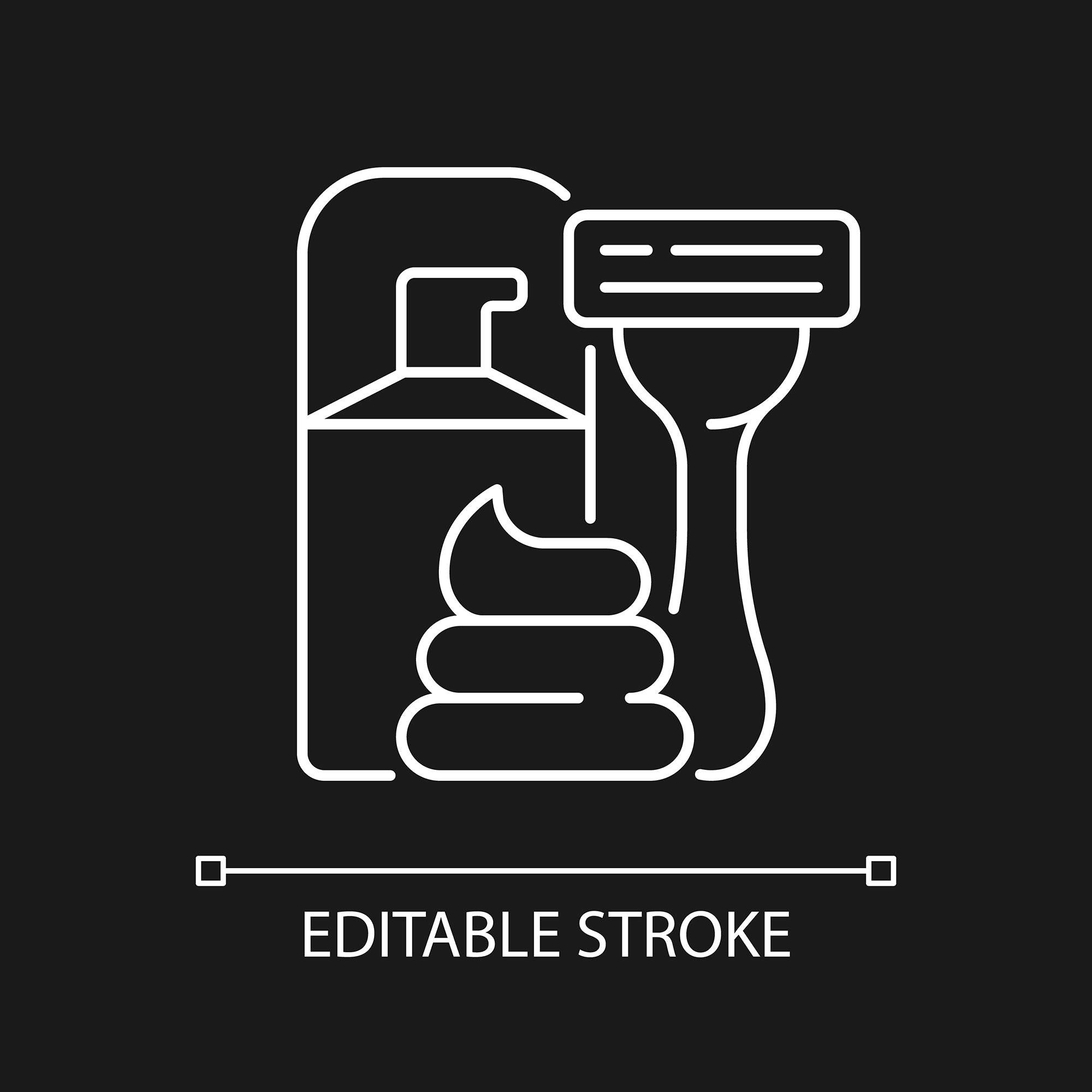 Everyday routine linear icons set for dark and light mode set