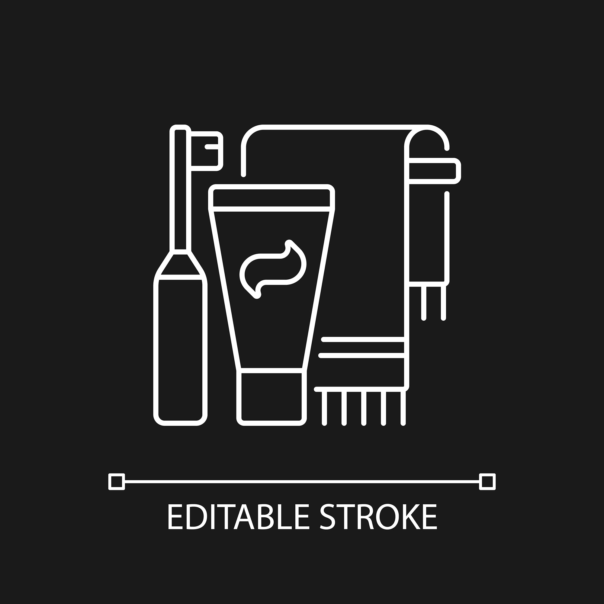 Everyday routine linear icons set for dark and light mode set