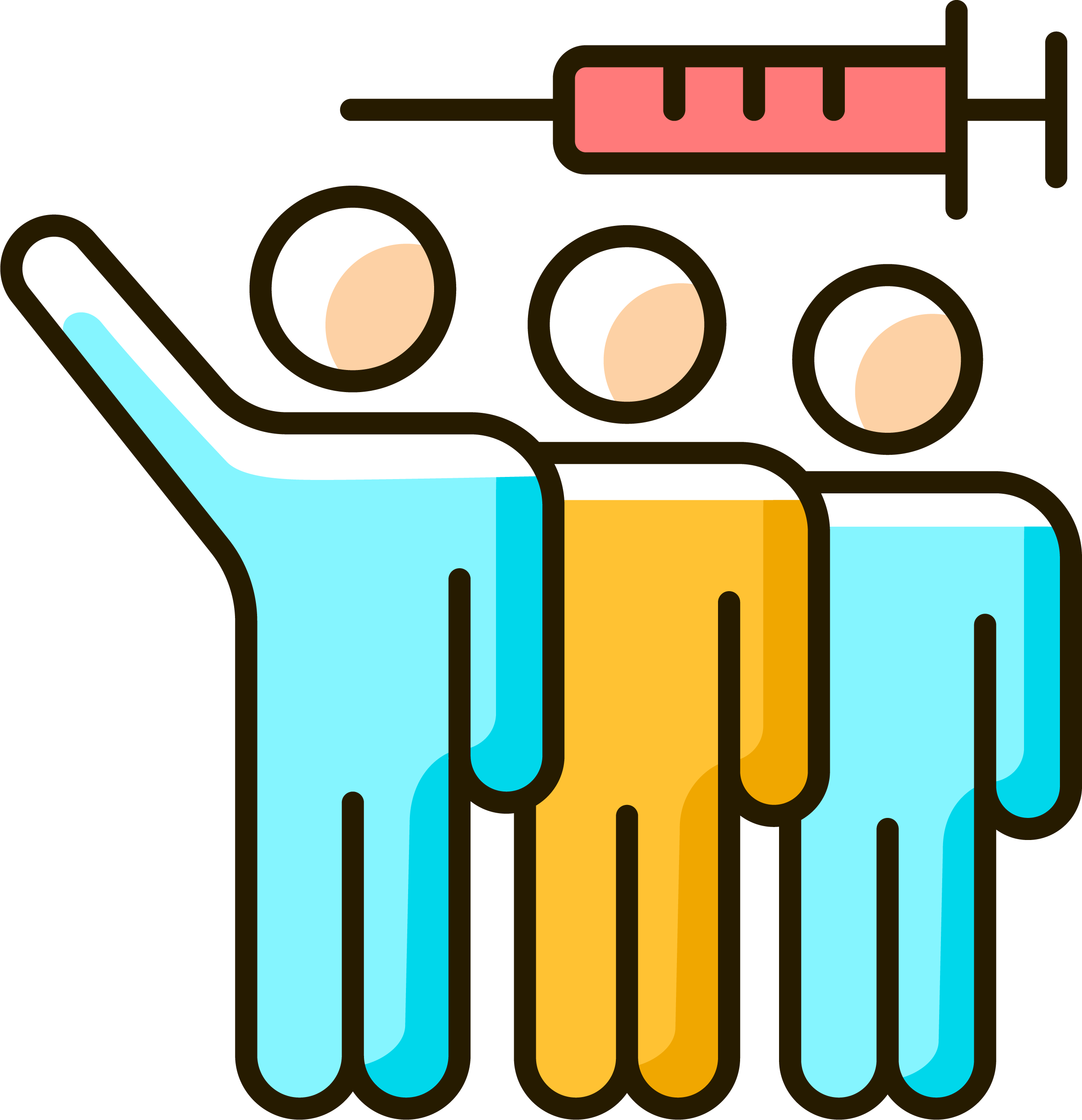 No animal testing RGB color icons set
