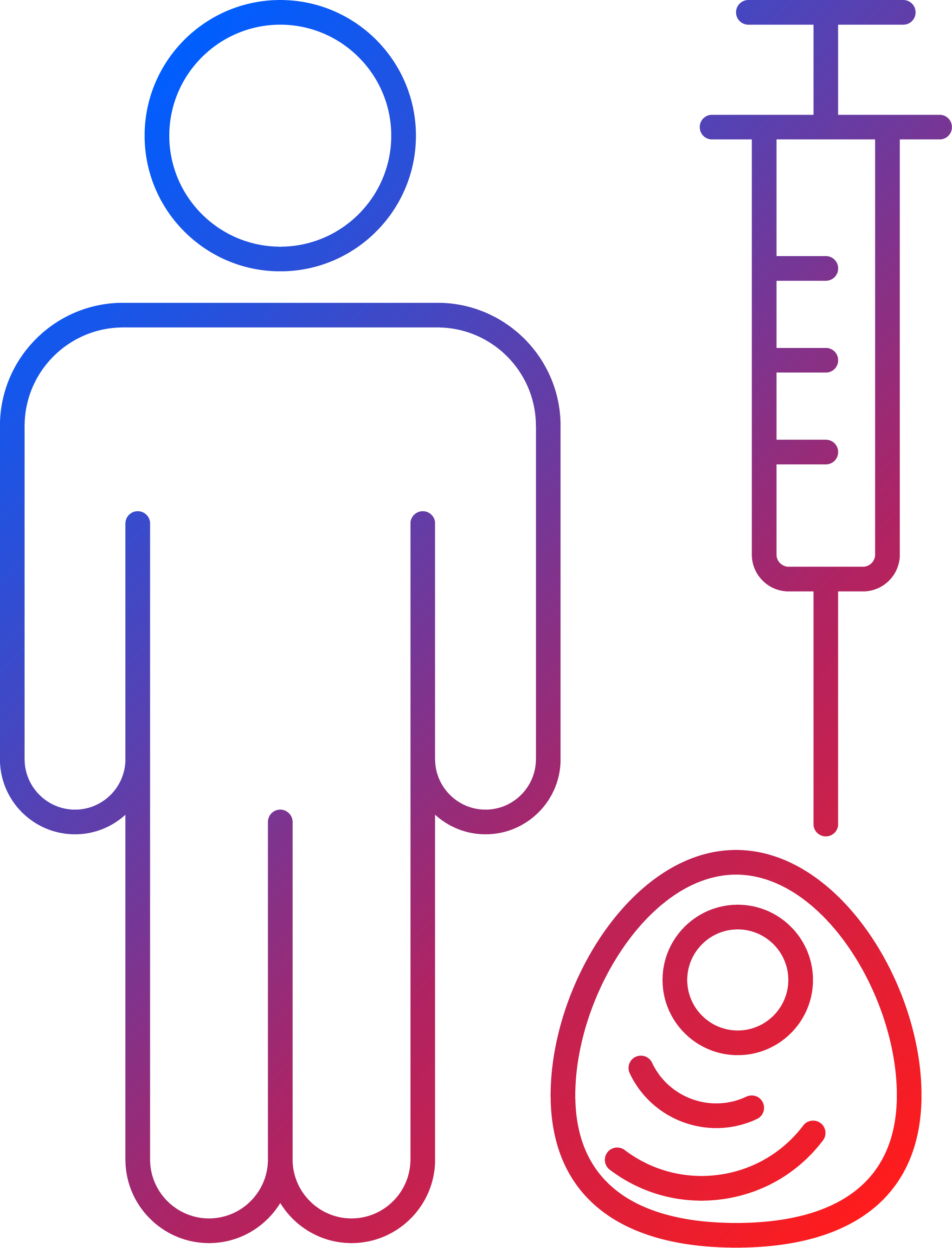 No animal testing gradient linear vector icons set