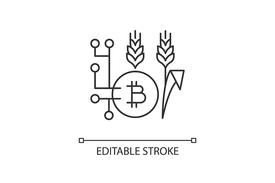 Agriculture related linear icons set for dark and light mode