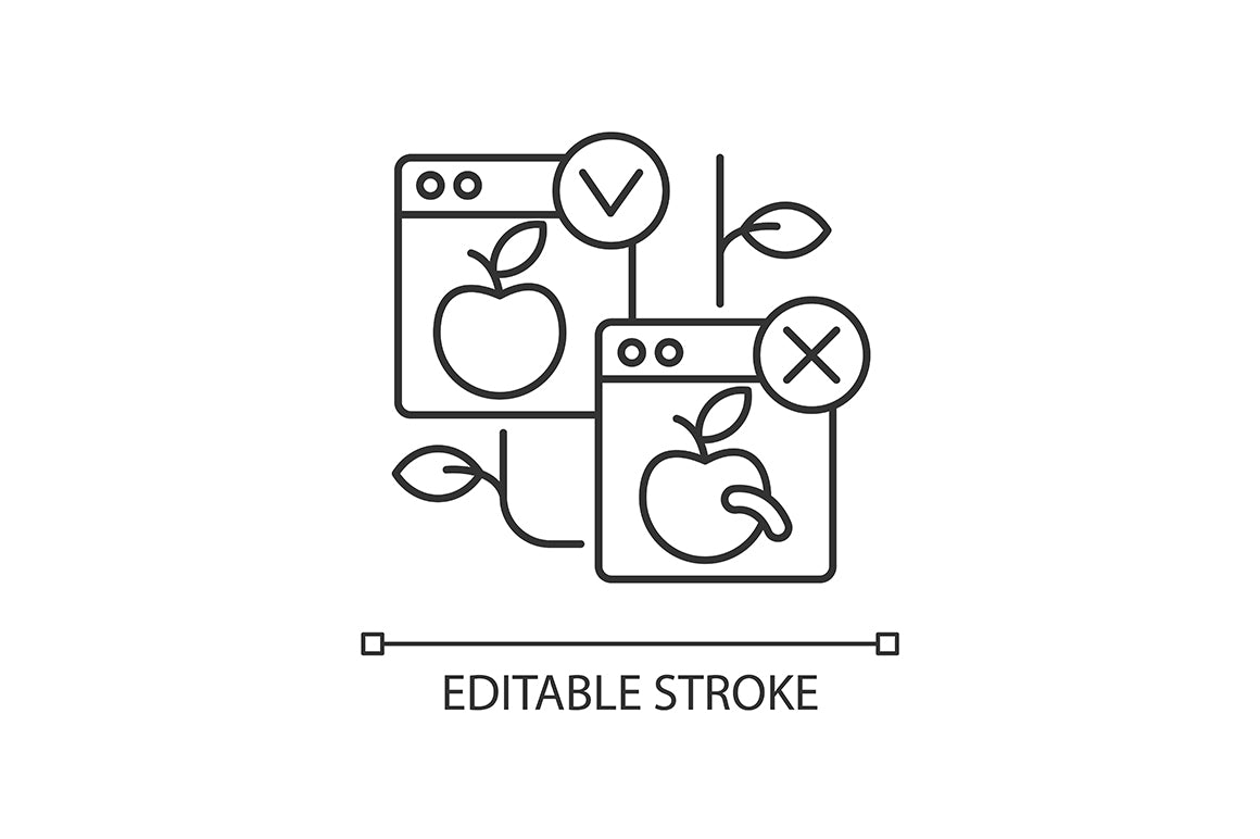 Agriculture related linear icons set for dark and light mode