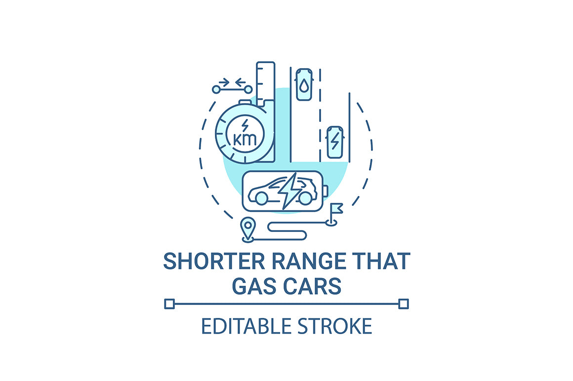 EV introduction round concept icons bundle.