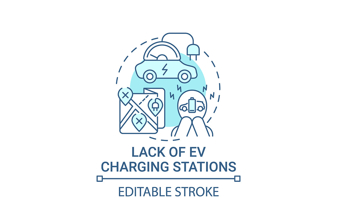 EV introduction round concept icons bundle.