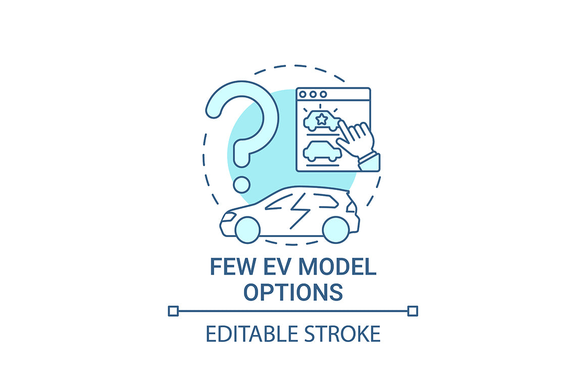 EV introduction round concept icons bundle.