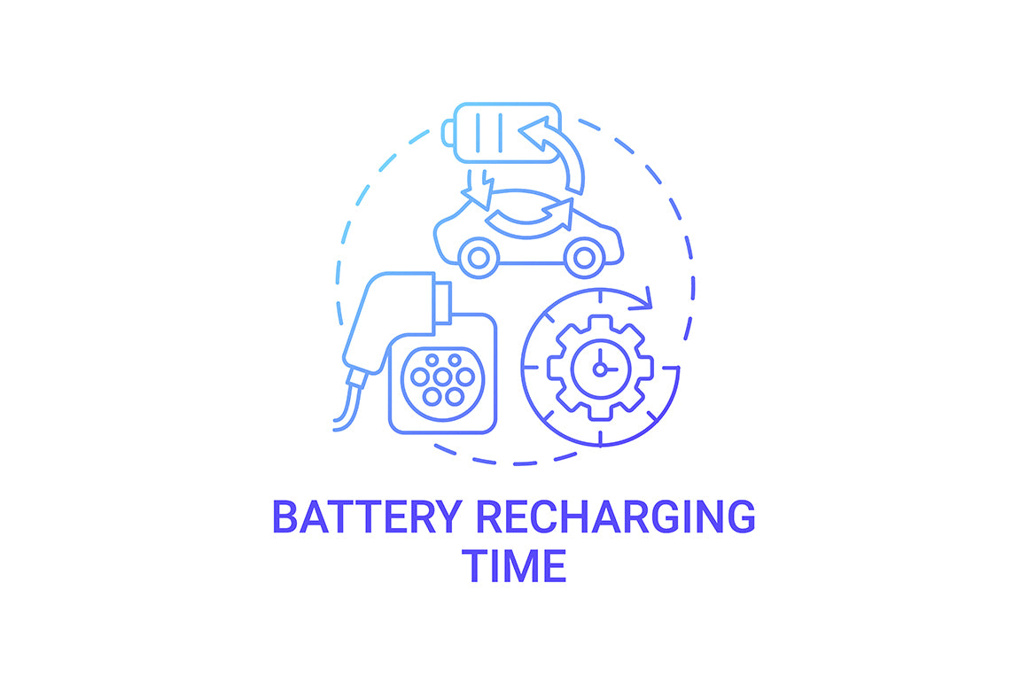EV introduction round concept icons bundle.