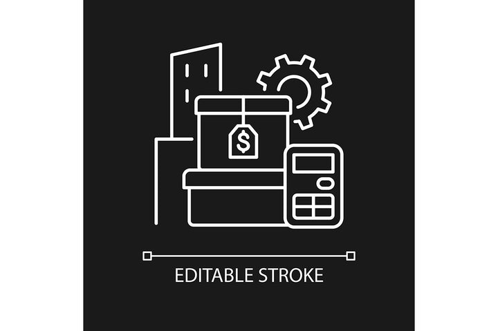 Business assets linear icons set for dark and light mode
