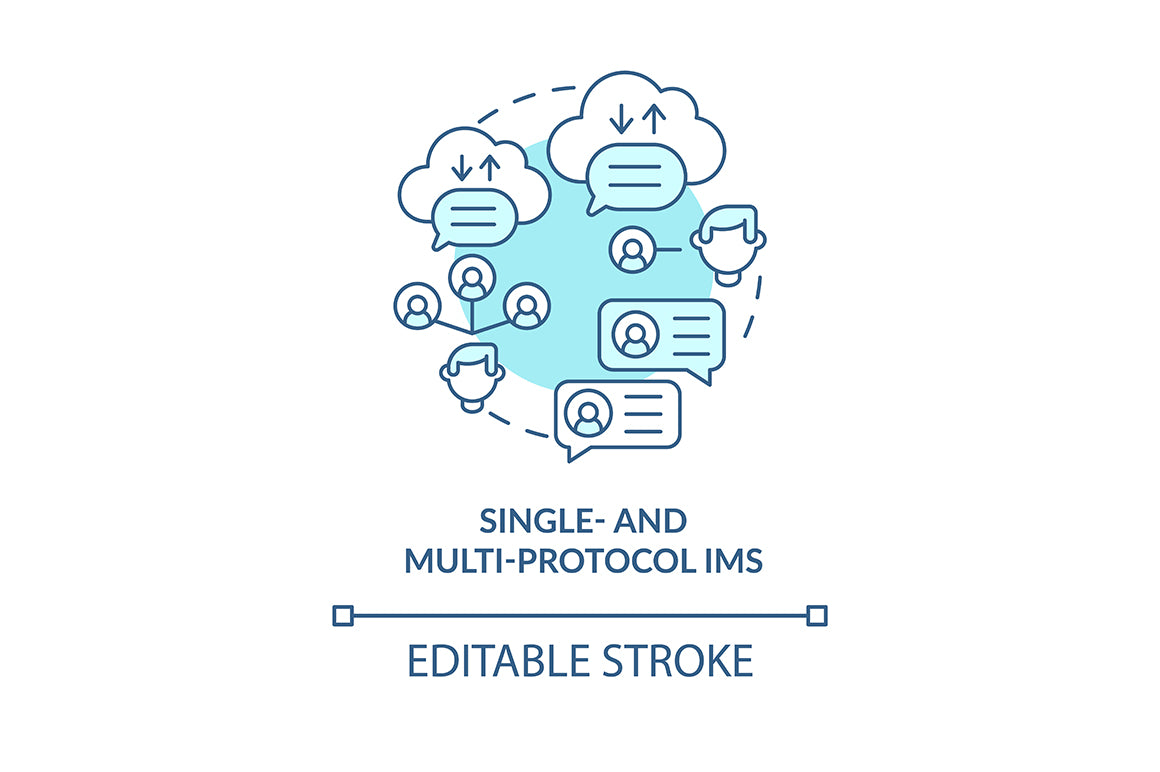 Unlimited Chatting Concept Icons Bundle