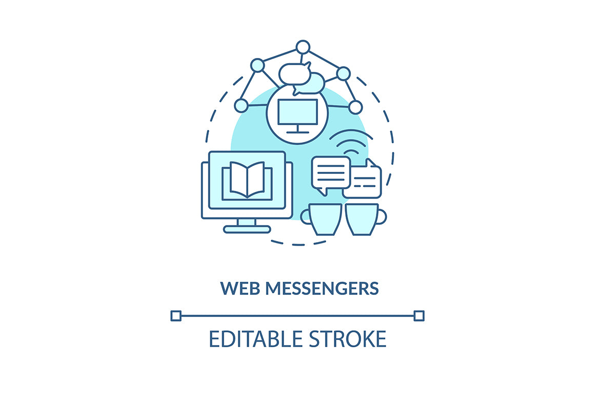 Unlimited Chatting Concept Icons Bundle