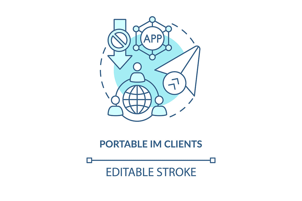 Unlimited Chatting Concept Icons Bundle