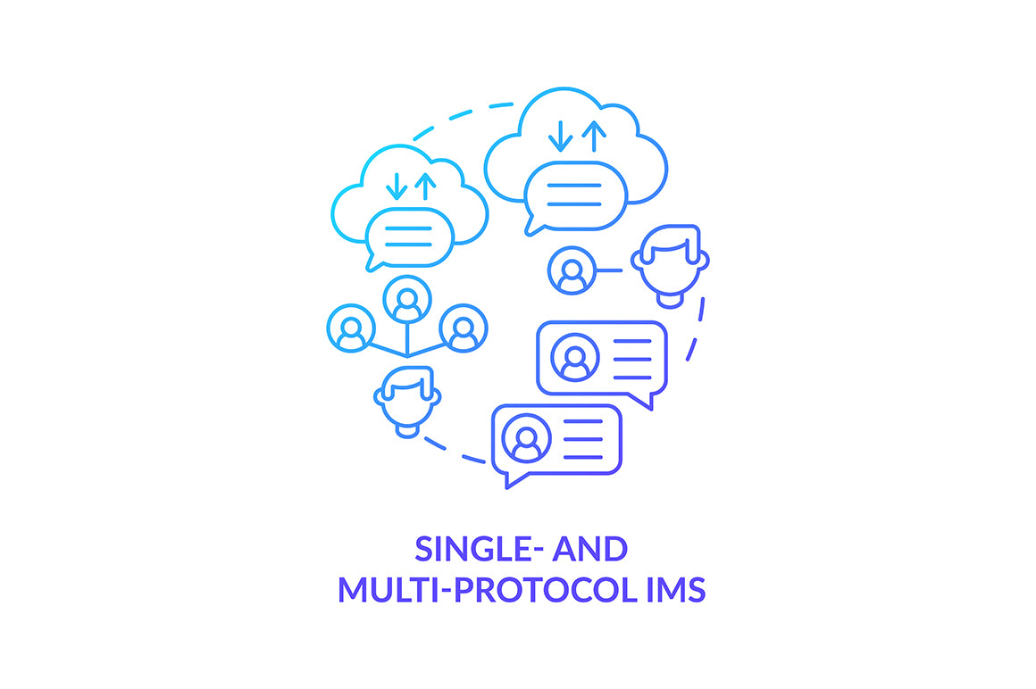 Unlimited Chatting Concept Icons Bundle