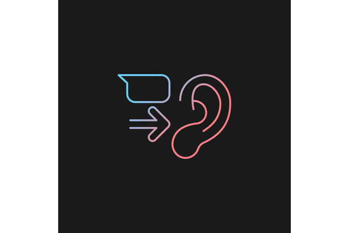 Communication channel gradient icons set for dark and light mode