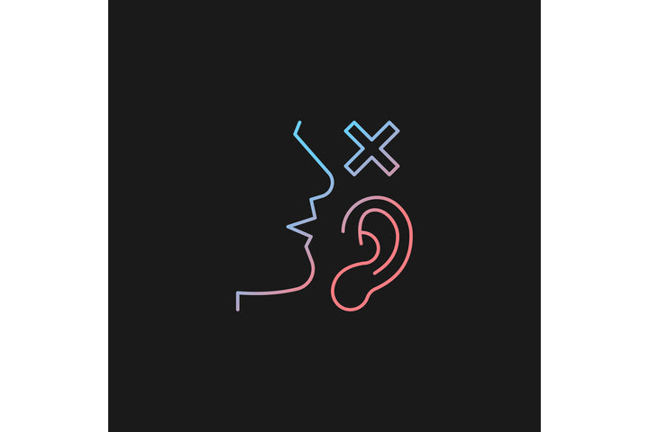 Communication channel gradient icons set for dark and light mode