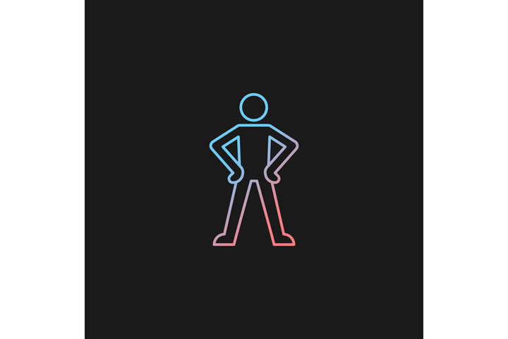Communication channel gradient icons set for dark and light mode