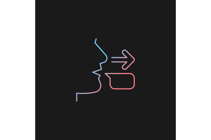 Communication channel gradient icons set for dark and light mode