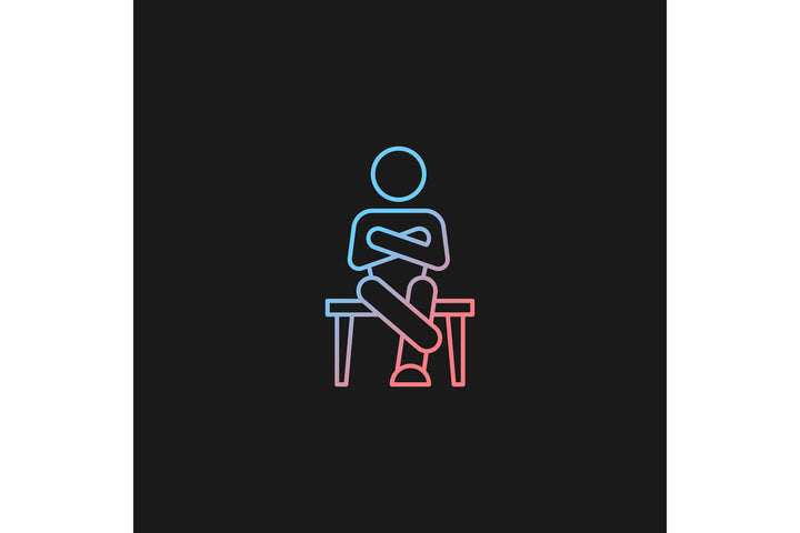 Communication channel gradient icons set for dark and light mode