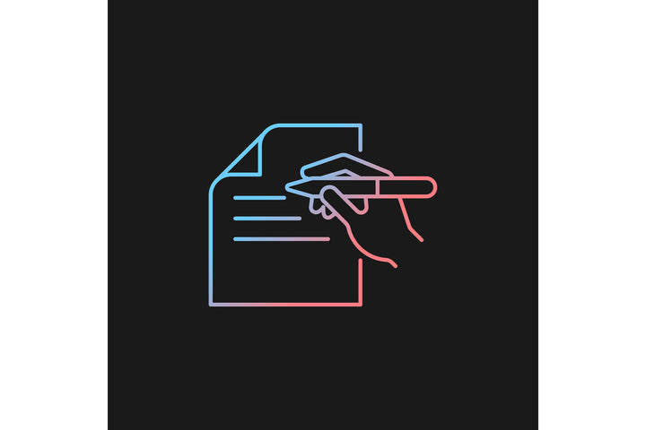 Communication channel gradient icons set for dark and light mode