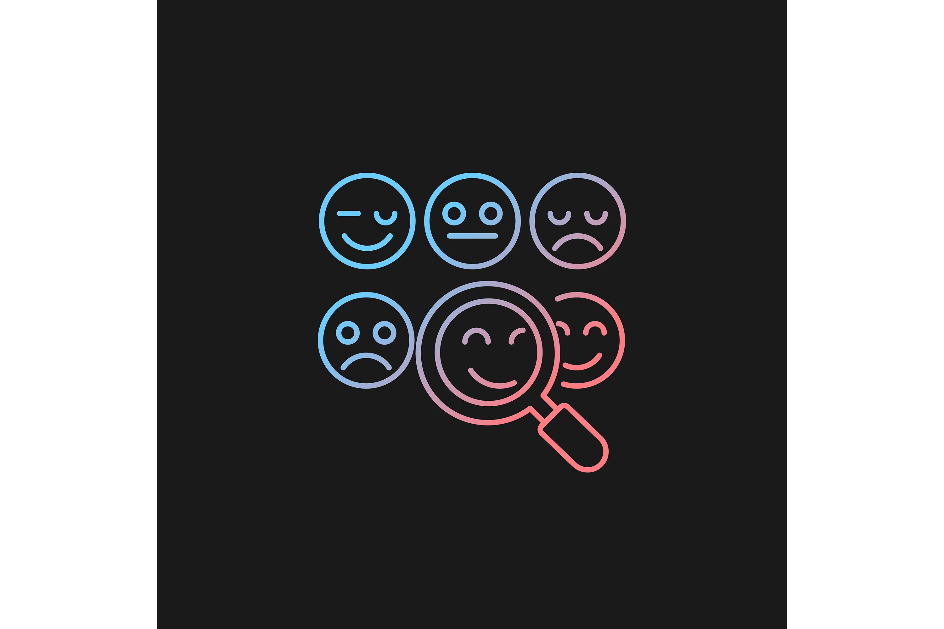 Communication channel gradient icons set for dark and light mode